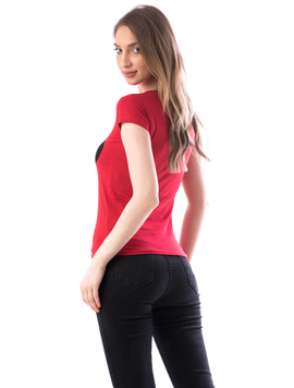 Tricou Dama Bumbac MrsLovely Rosu