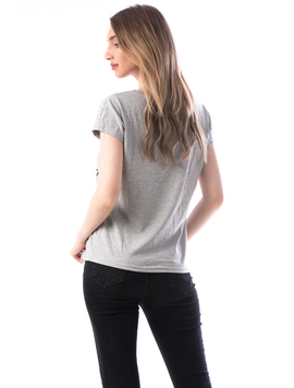 Tricou Dama Bumbac LetItHee Gri