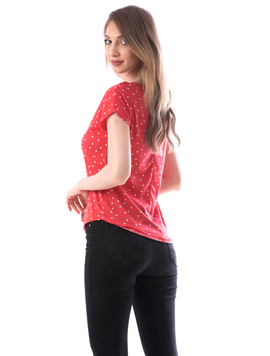 Tricou Dama Bumbac Bsty Rosu