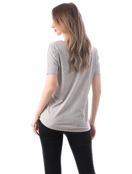 Tricou Dama Bumbac OwlyS Gri