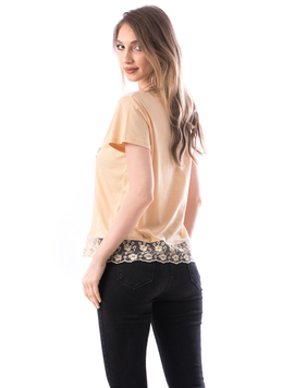 Tricou Dama Bumbac Beeyous Bej
