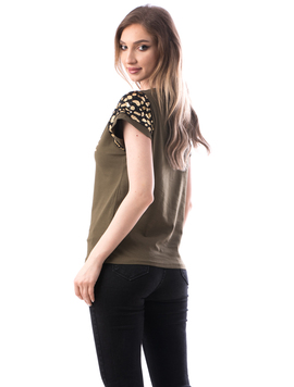 Tricou Dama Bumbac Paradise Kaki