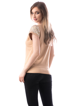 Tricou Dama Bumbac Paradise Bej