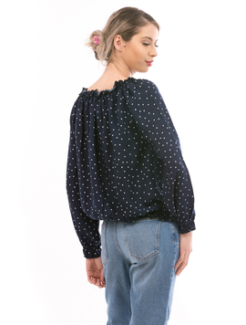 Bluza Dama BloomySugar Bleumarin Si Alb