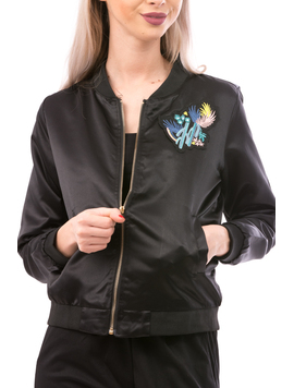 Bomber Jacket Dama ColorCactus Negru Roz Si Bleu