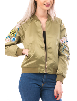 Bomber Jacket Dama TigerGirl Verde Galben Si Bleu