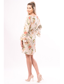 Rochie Dama SpringSoftRose Bej Verde Si Kaki