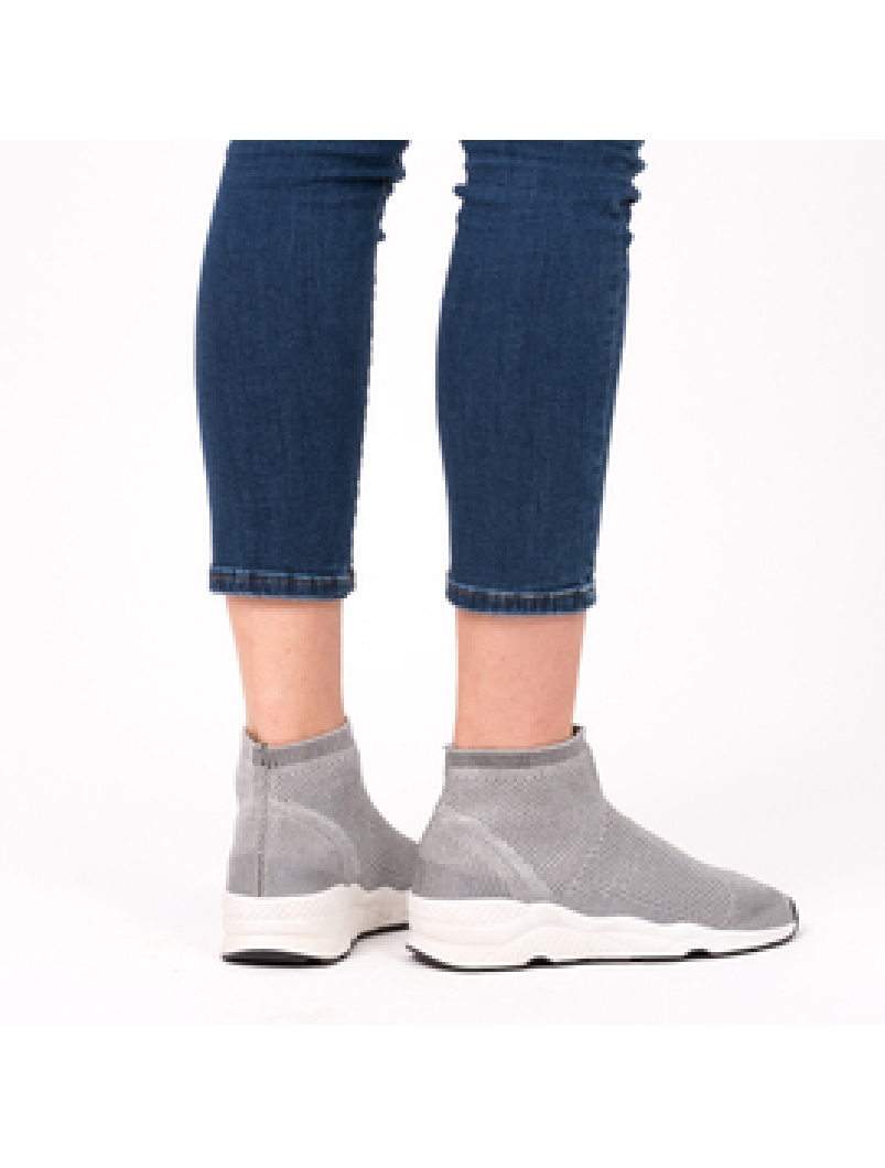 Sneakers Dama SockShoe Argintiu