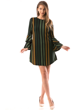 Rochie Dama NewIntow Negru Verde
