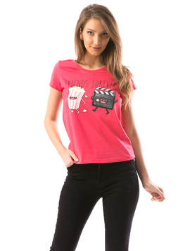 Tricou Dama FriendForever Corai