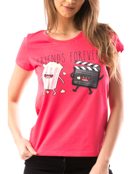 Tricou Dama FriendForever Corai