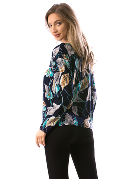 Bluza Dama CarryFlowers30 Bleumarin Si Turcoaz