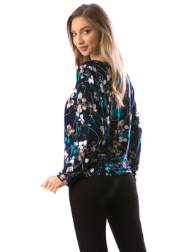Bluza Dama CarryFlowers31 Bleumarin Si Turcoaz