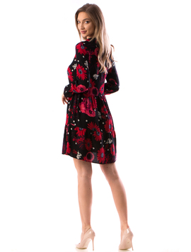 Rochie Dama Suzy19 Negru Si Rosu