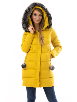 Geaca Dama VerticalWarmth Galben