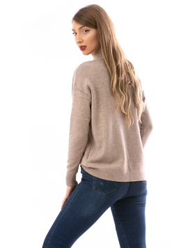 Pulover Dama Loose Crem
