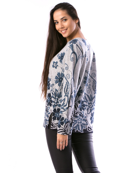 Bluza Dama CollarCrew90 Gri