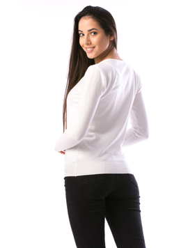 Pulover Dama ThrRef17 Alb