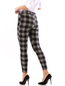 Colanti Dama SuperSquares Alb Si Negru