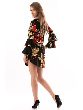 Rochie Dama IntoTheWild Negru Si Rosu