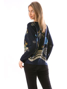Bluza Dama CollarSimple10 Bleumarin