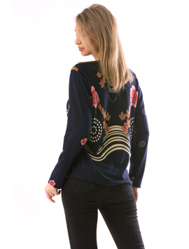 Bluza Dama CollarSimple11 Bleumarin