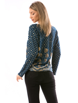 Bluza Dama CollarSimple23 Turcoaz