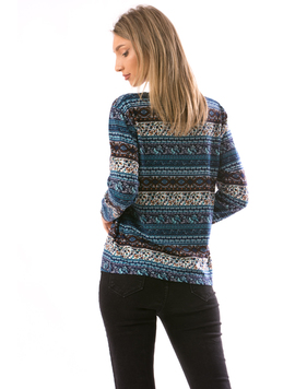 Bluza Dama CollarShrt18 Turcoaz