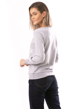 Bluza Dama LiquidFlower Gri Deschis Negru Si Argintiu