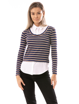 Bluza Dama UnderPoint Gri Negru Albastru Si Maro