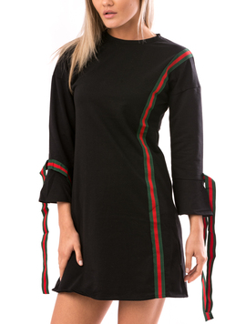 Rochie Dama Negru Verde Si Rosu