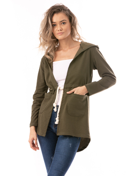 Cardigan Dama FunnyRope Kaki Si Alb