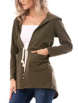 Cardigan Dama FunnyRope Kaki Si Alb