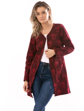 Cardigan Dama RoseLace Grena Si Negru