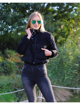 Geaca Dama Din Catifea Trenze80 Negru