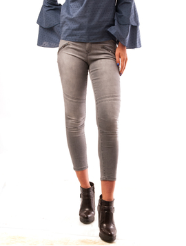 Jeans Dama Cu Fermoare Show Me Gri