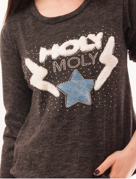 Bluza Dama Cu Imprimeu Holy Moly Neagra