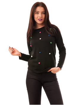 Bluza Dama Cu Bulbi Wonderful Neagra