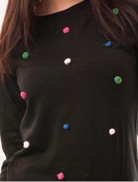 Bluza Dama Cu Bulbi Wonderful Neagra