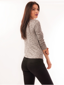 Bluza Dama Cu Model Inspicat Si Bulbi Wonderful Gri