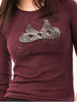 Bluza Dama Cu Strasuri Bunny Grena