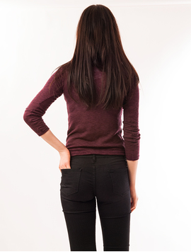 Bluza Dama Cu Strasuri Bunny Grena