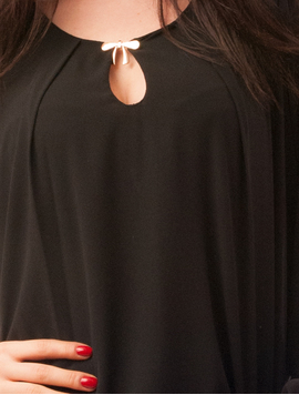 Bluza Dama Din Voal Cu Brosa Party Neagra