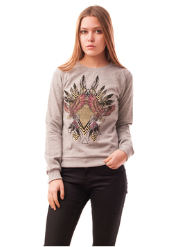 Bluza Dama Cu Pene Adventure Gri