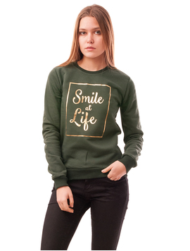 Bluza Dama Cu Imprimeu Grafic Adventure Verde