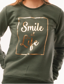 Bluza Dama Cu Imprimeu Grafic Adventure Verde