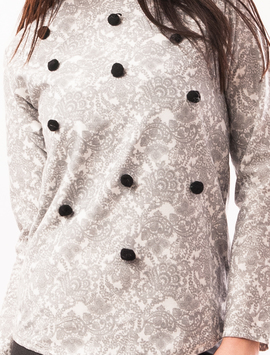 Bluza Dama Cu Model Boho Vibes Lately Gri
