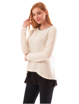 Bluza Dama Cu Decupaj In Spate Nice Alb Si Negru