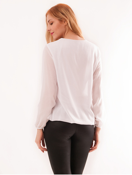 Bluza Dama Din Voal Suspicious Alba
