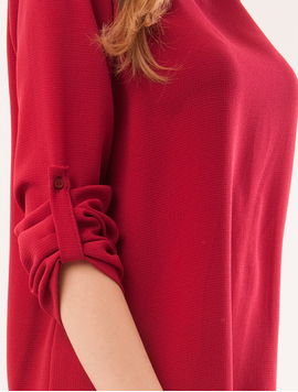 Bluza Dama Din Voal Cu Nasturi La Spate Chain Fuchsia